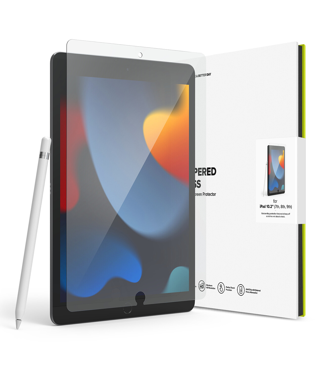 For Apple iPad 9 / 9th Screen Protector | Ringke [ID Glass] Tempered Glass Cover