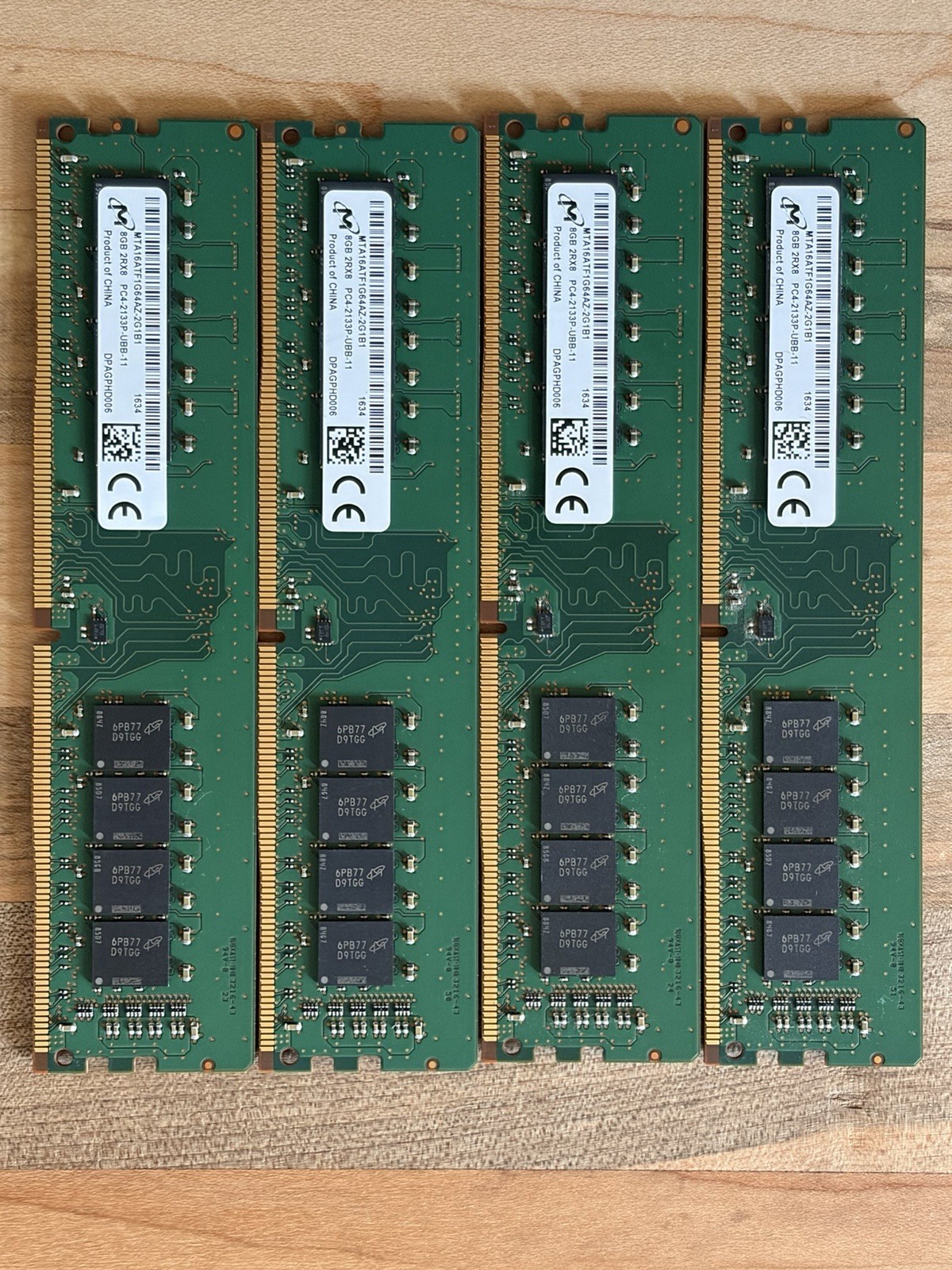 Micron 4x8GB (32gb) DDR4 PC4-2133P Desktop Ram: Tested And Working