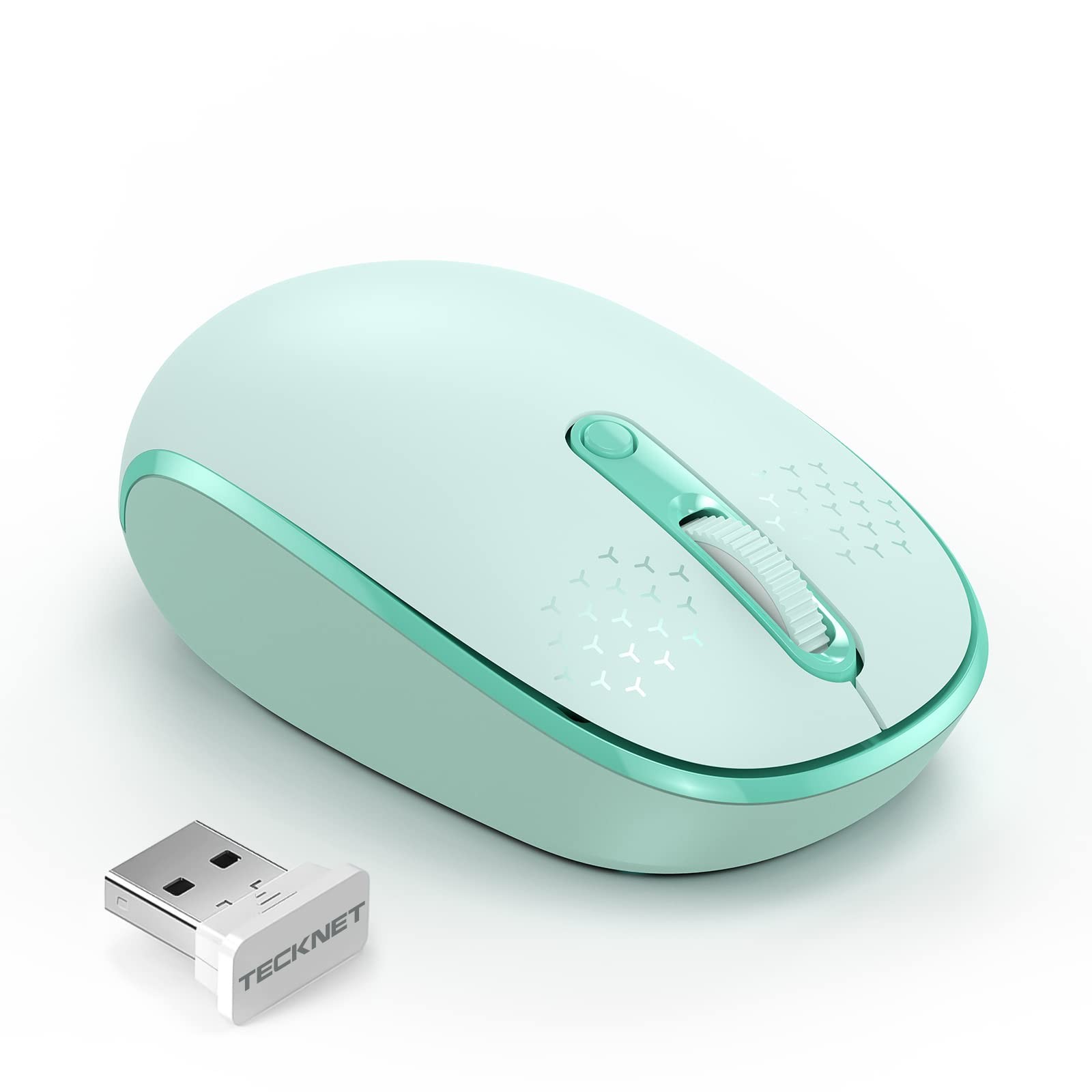 Wireless Mouse 2.4G USB Receiver 800/1200/1600 DPI Mint Green Portable PC