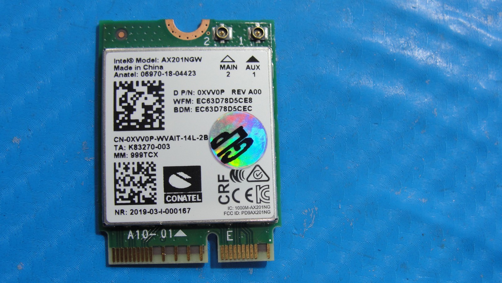 Dell 14” 14 Plus 2-in-1 DB04250 Genuine Laptop Wireless WiFi Card DD86T BE201NGW