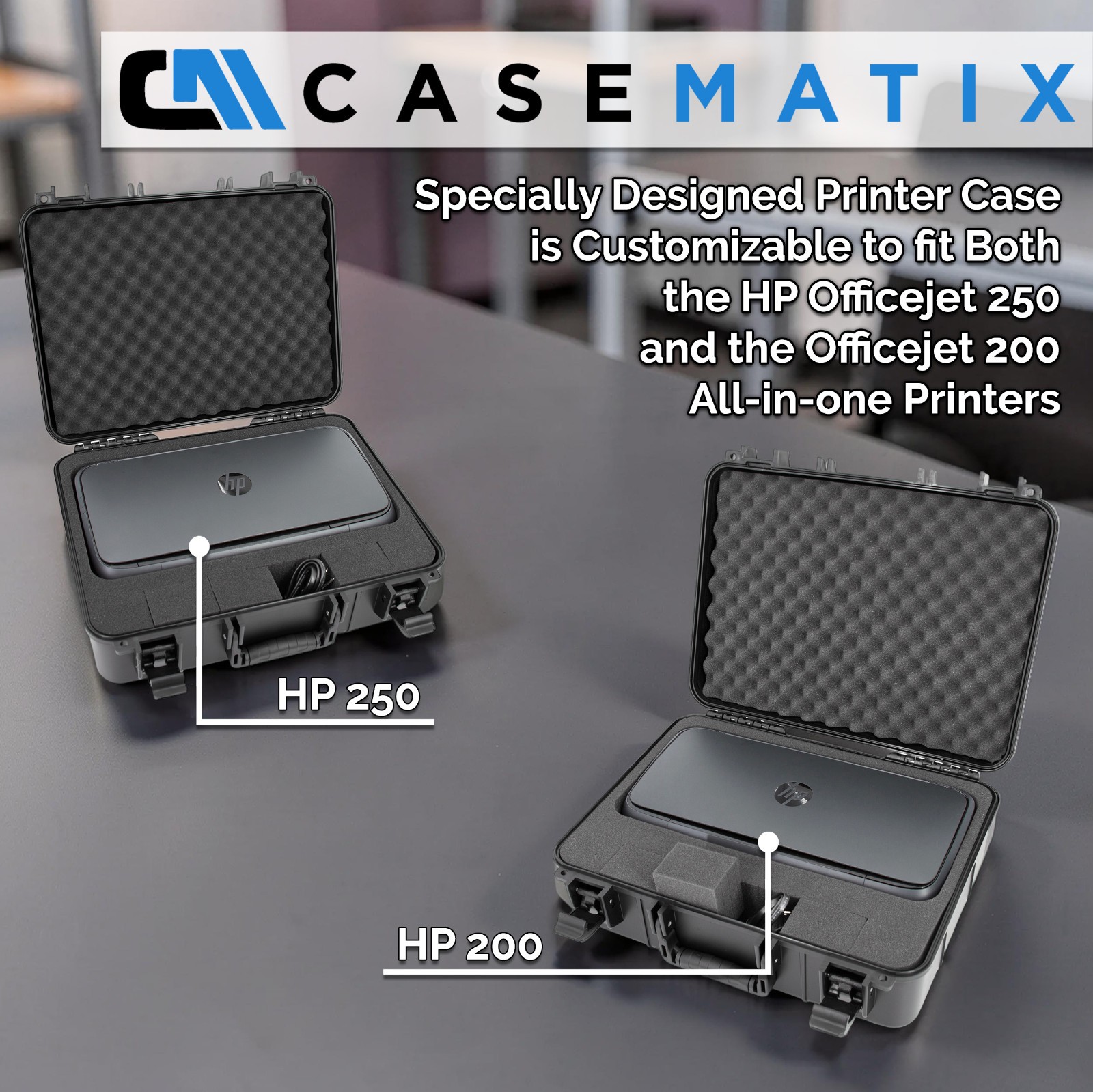 Portable Printer Case for HP Officejet 250 All in One Portable Printer and Ink