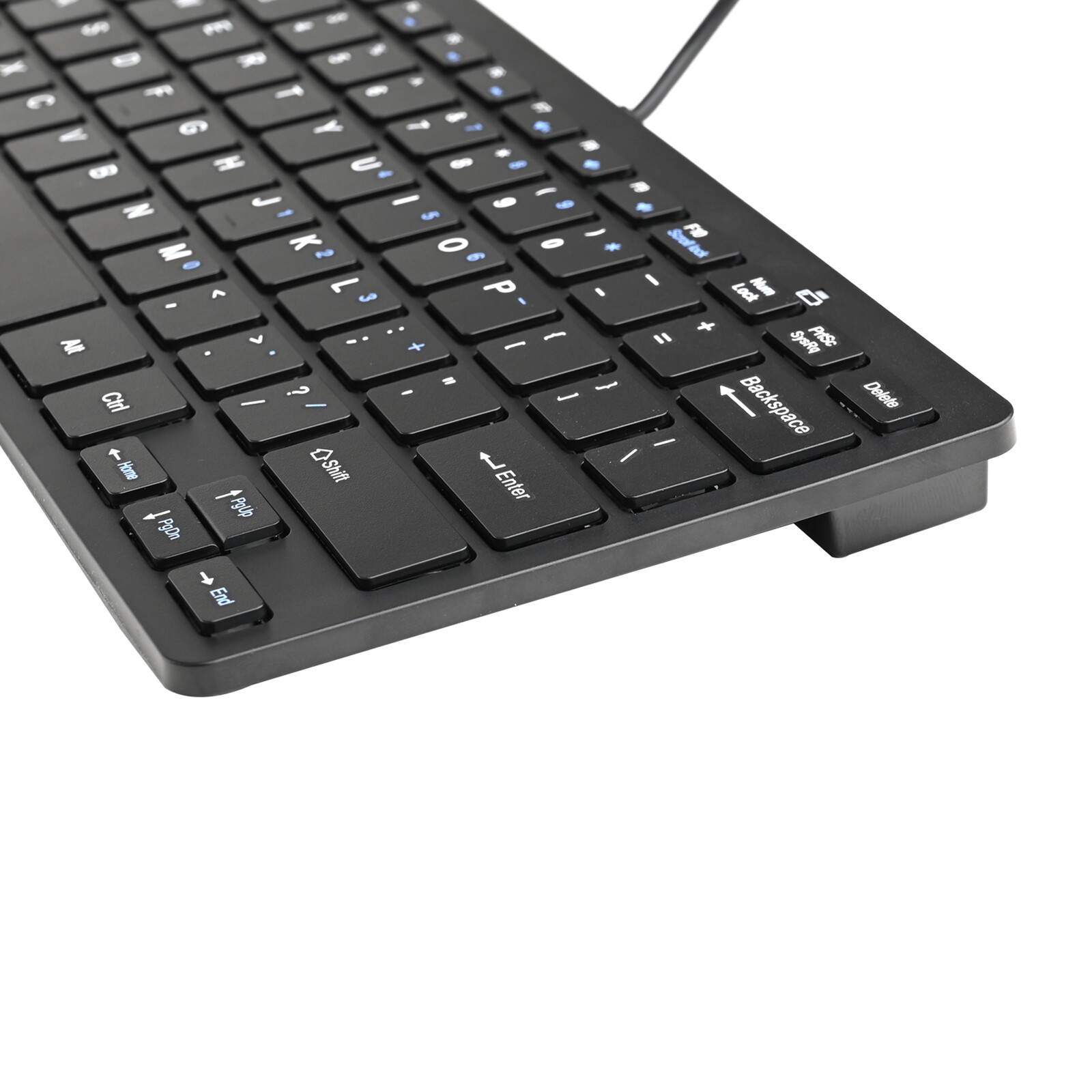 Mini USB Slim Wired 78 Keys Small Super Thin Compact Keyboard for Desktop Laptop