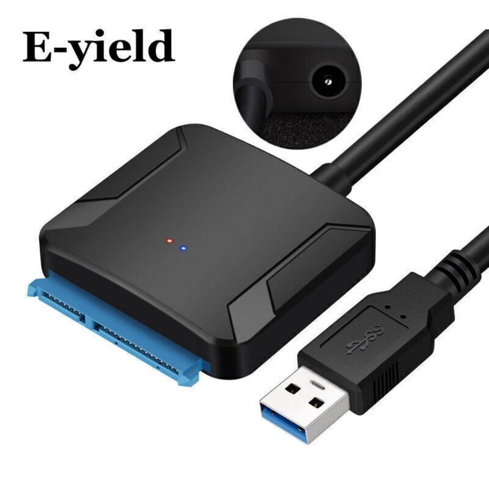 USB 3.0 to SATA III Cable Adapter Kit with 12V Power Supply for 2.5 3.5 HDD SSD