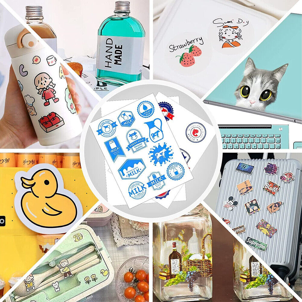 20-100x Vinyl Sticker Paper Glossy Matte Clear Waterproof Printable Inkjet Laser