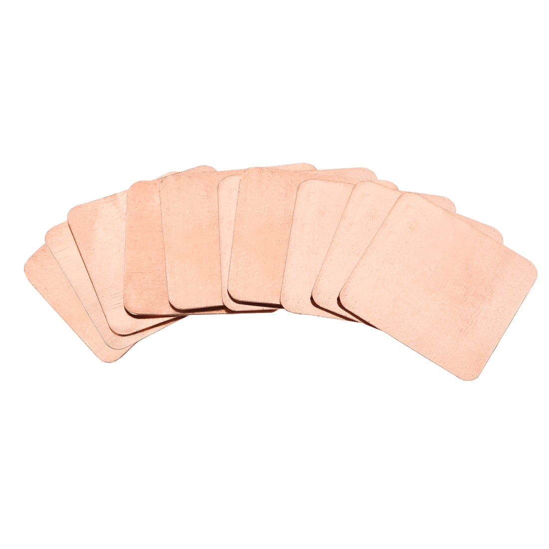 Flat IC Chipset Thermal Copper Heatsink for CPU GPU 15 x 15 x 0.1mm 10pcs