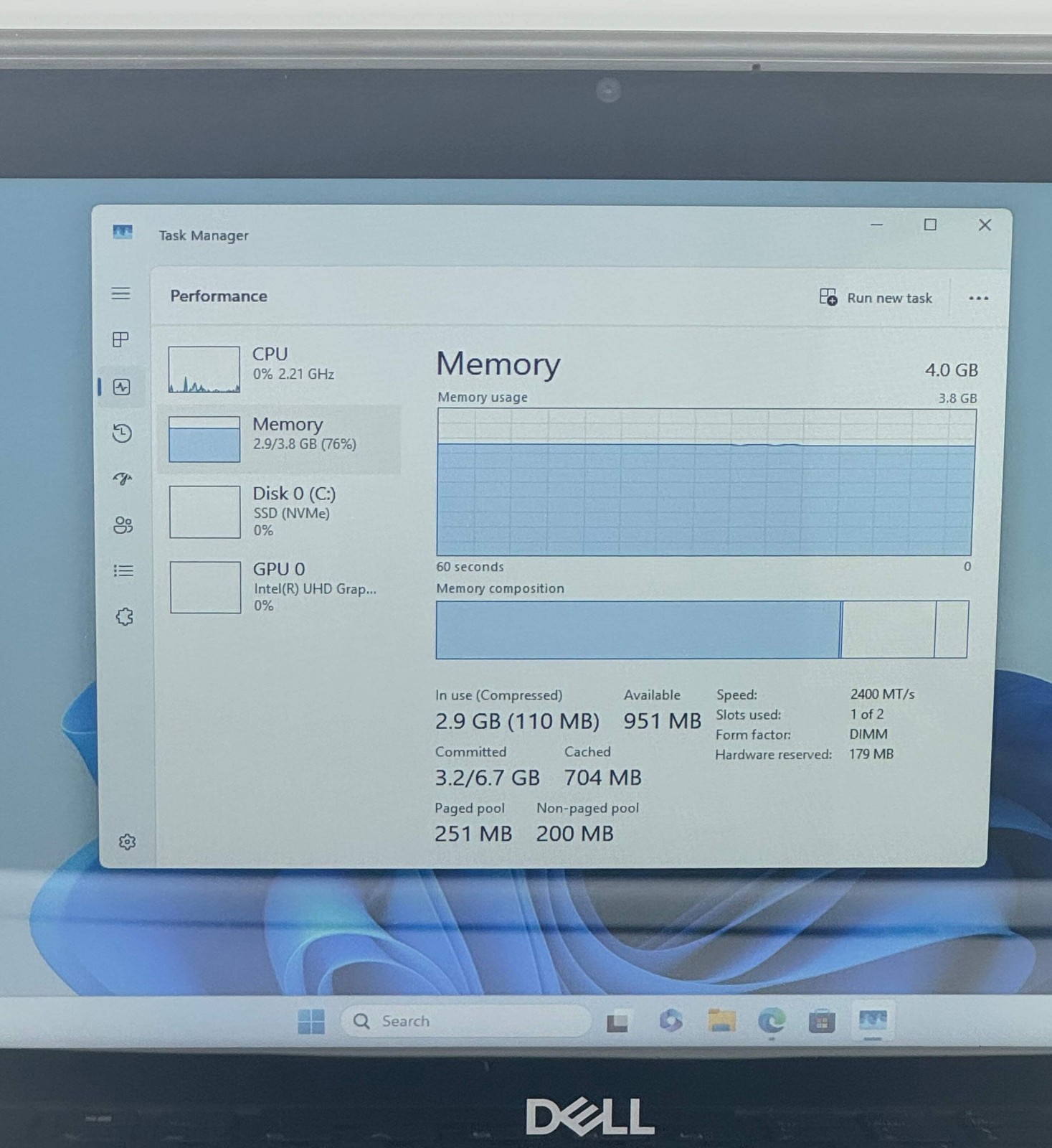 Dell Latitude 3190 11.6″ 2-in-1 Pentium 4GB 128GB Black Used