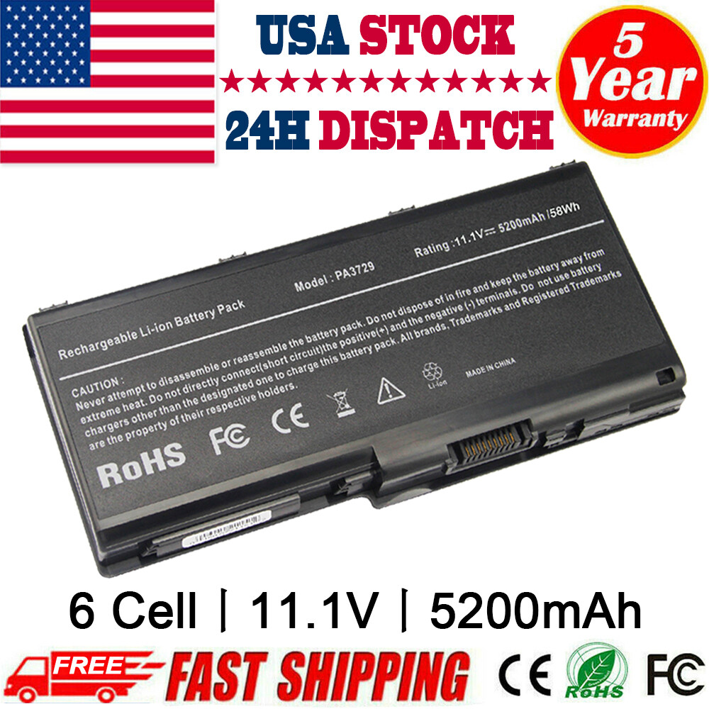 5200mAh Laptop Battery for Toshiba Qosmio X500 X505 PA3730U-1BRS PA3730U-1BAS
