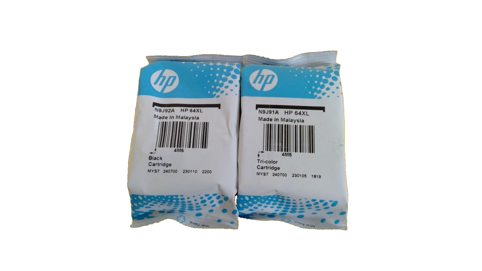 Genuine OEM HP 64XL Black-64XL Tri-color Ink Bulk Packaging FREE SHIPPING