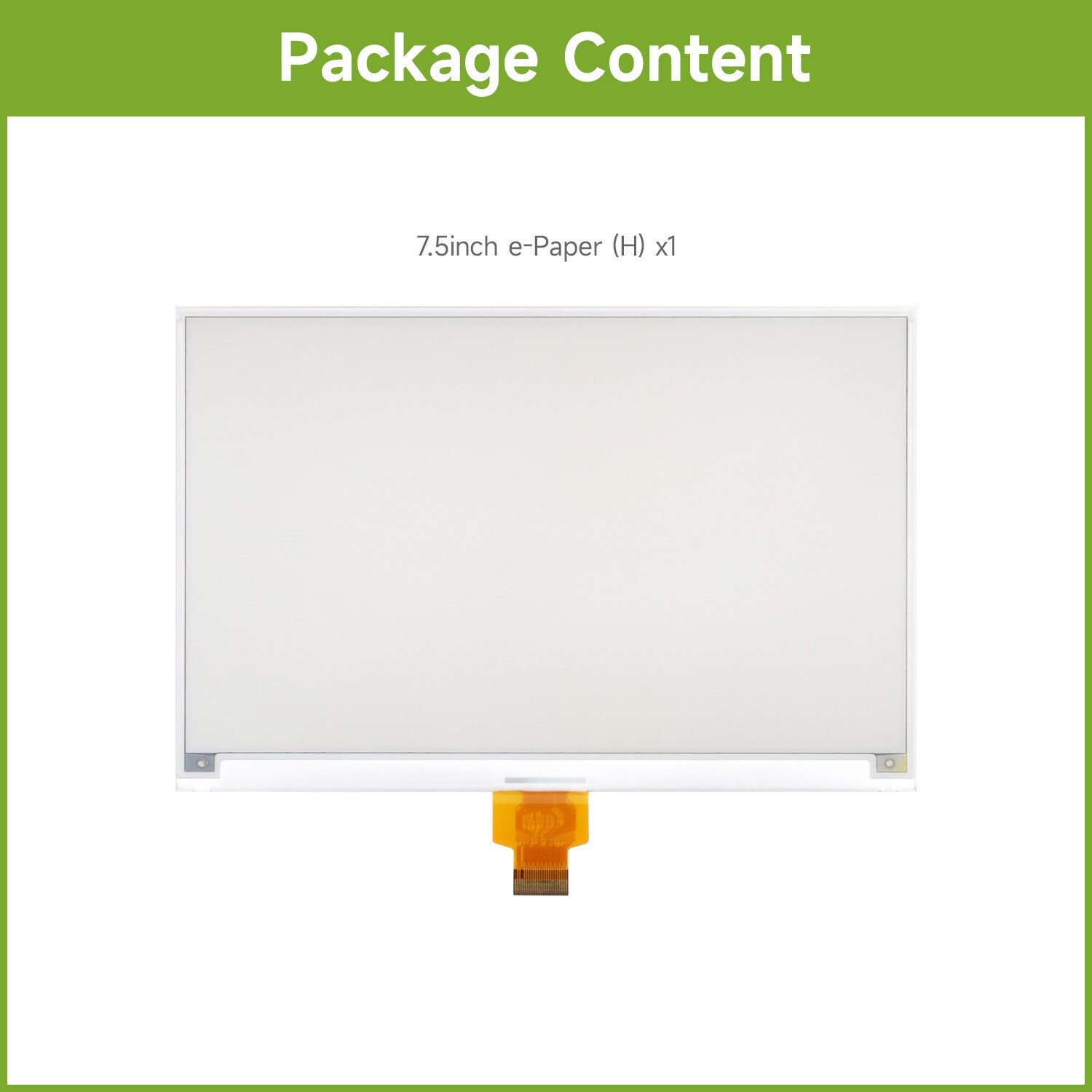 Waveshare7.5inch e-Paper display (H), E-ink display, 800×480 for Raspberry Pi