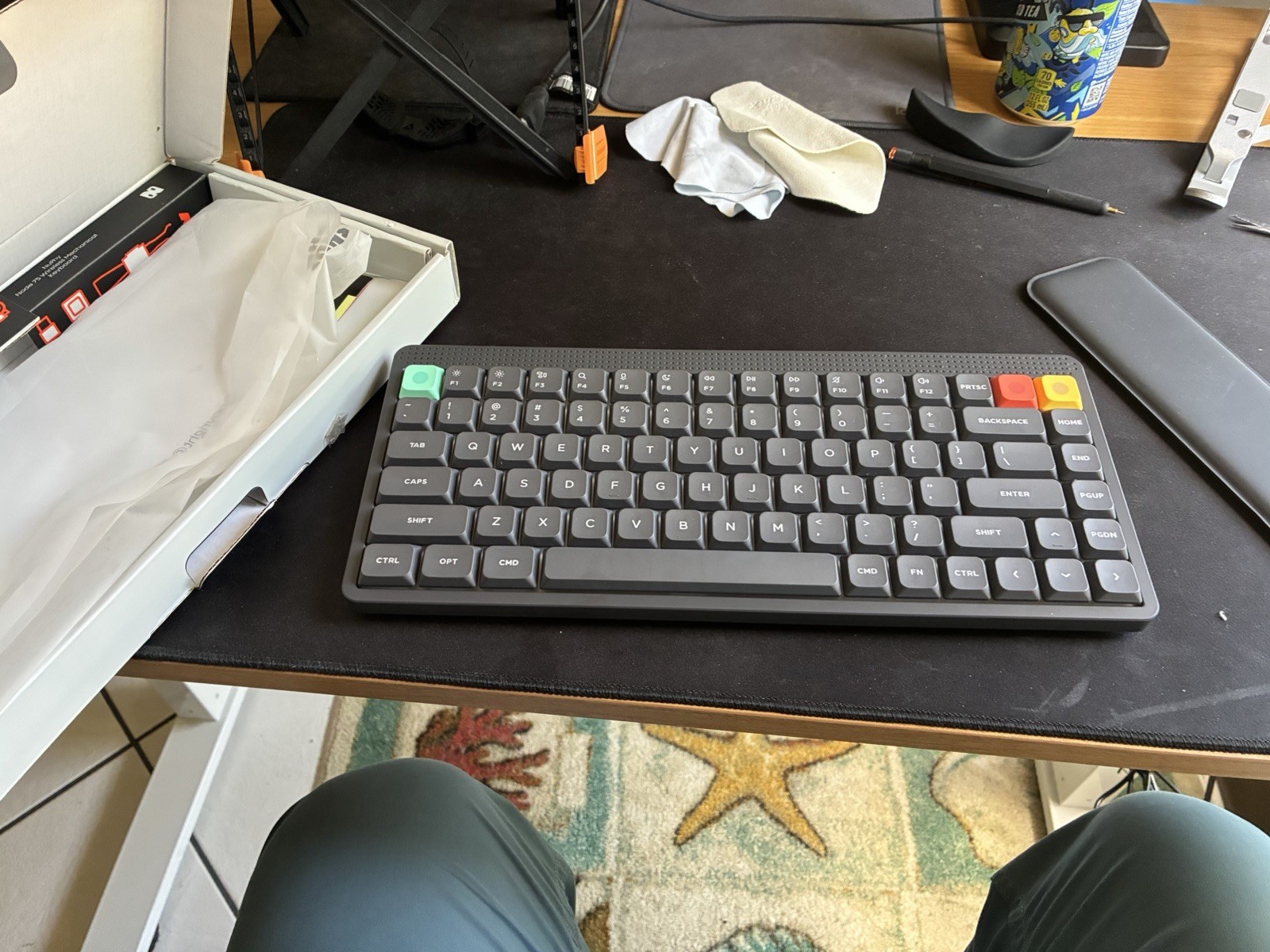 NuPhy Node 75 Wireless Mechanical Keyboard – Gray, Brown Nano Switch
