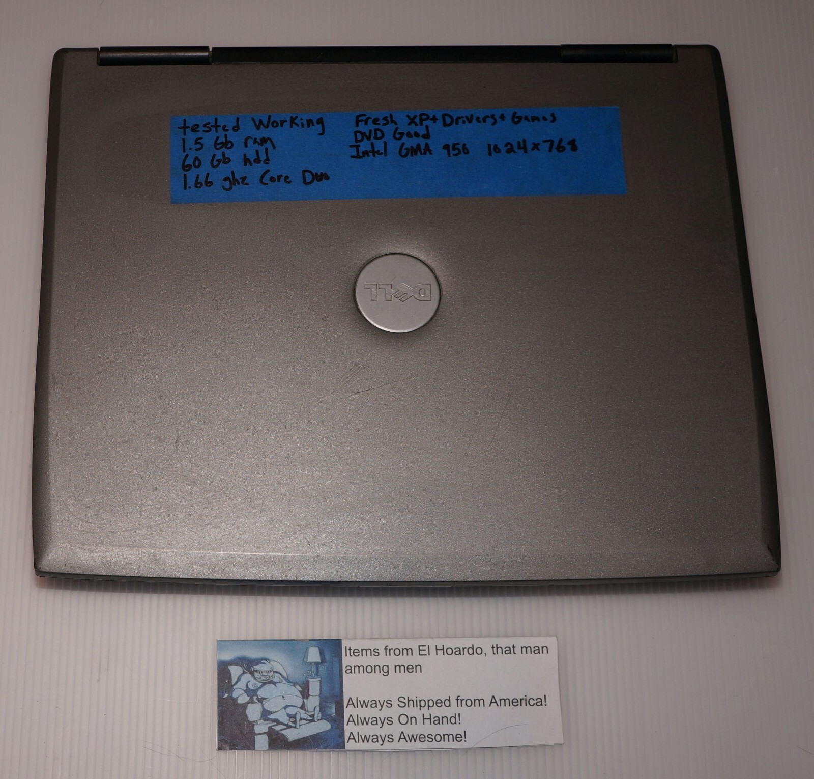 Dell Latitude D520 14″ Windows XP Laptop Wifi 1.6GHz 1.5GB Ram 60GB HDD