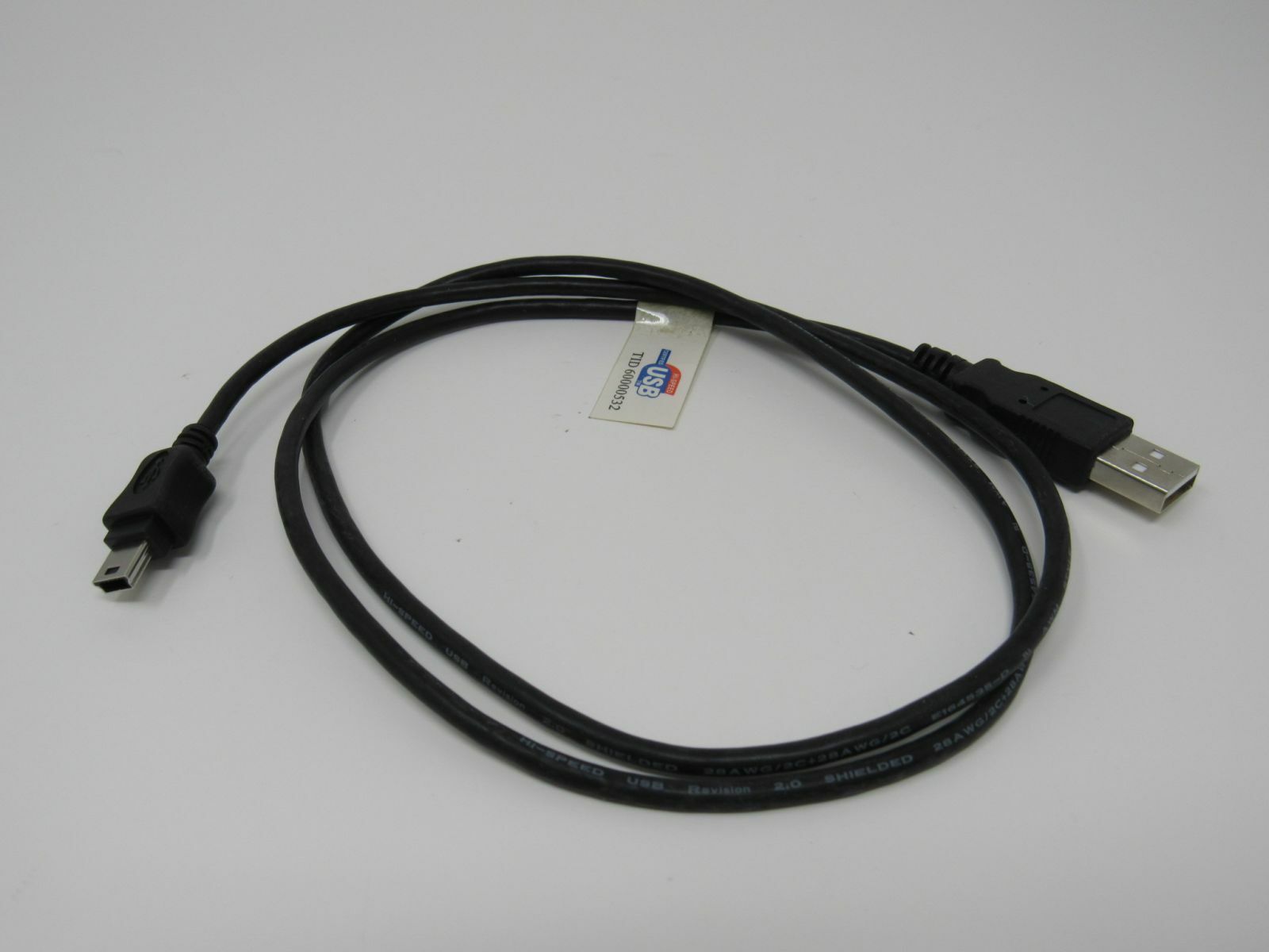 Standard USB A Plug to USB Mini B Plug Cable 33 Inches Male