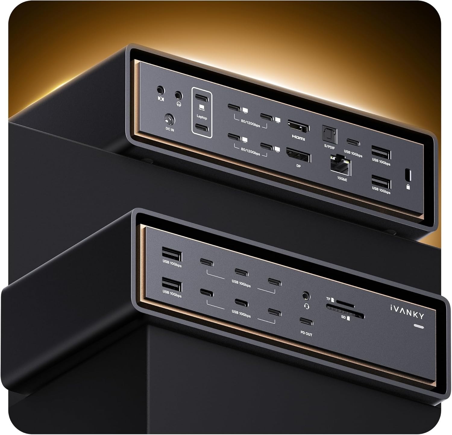 iVANKY 26-in-1 FusionDock Ultra for Dual TB 5 Chips, 10GbE MacBook Dock Station
