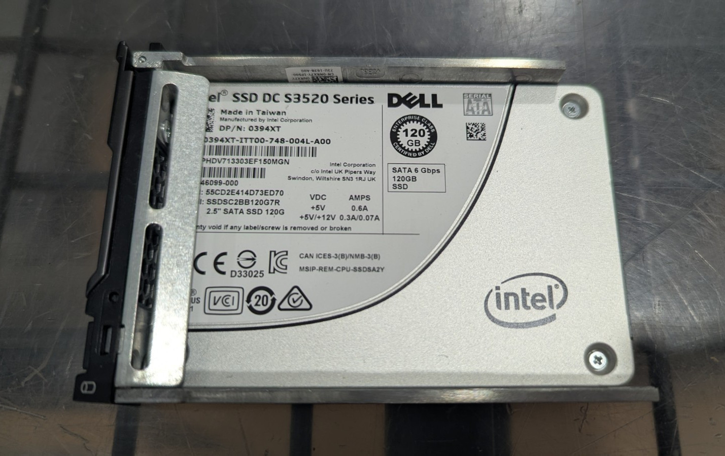 Lot of 10 Dell 394XT 120GB 2.5″ SATA Enterprise SSD 95% Health or Greater