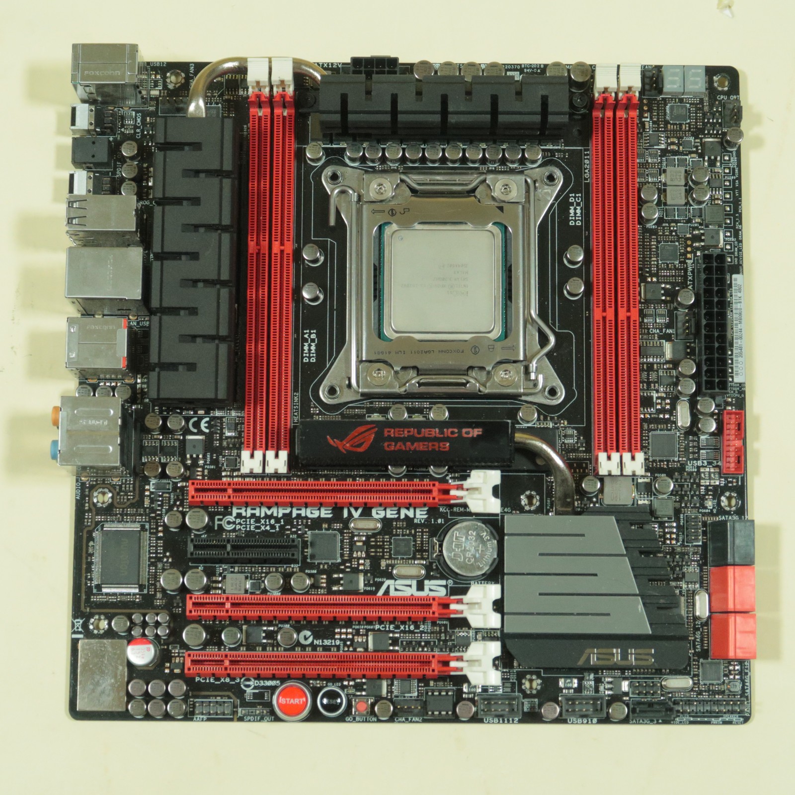 Asus Rampage IV Gene Socket 2011-0 Motherboard Micro ATX mATX Xeon E5 I/O Shield