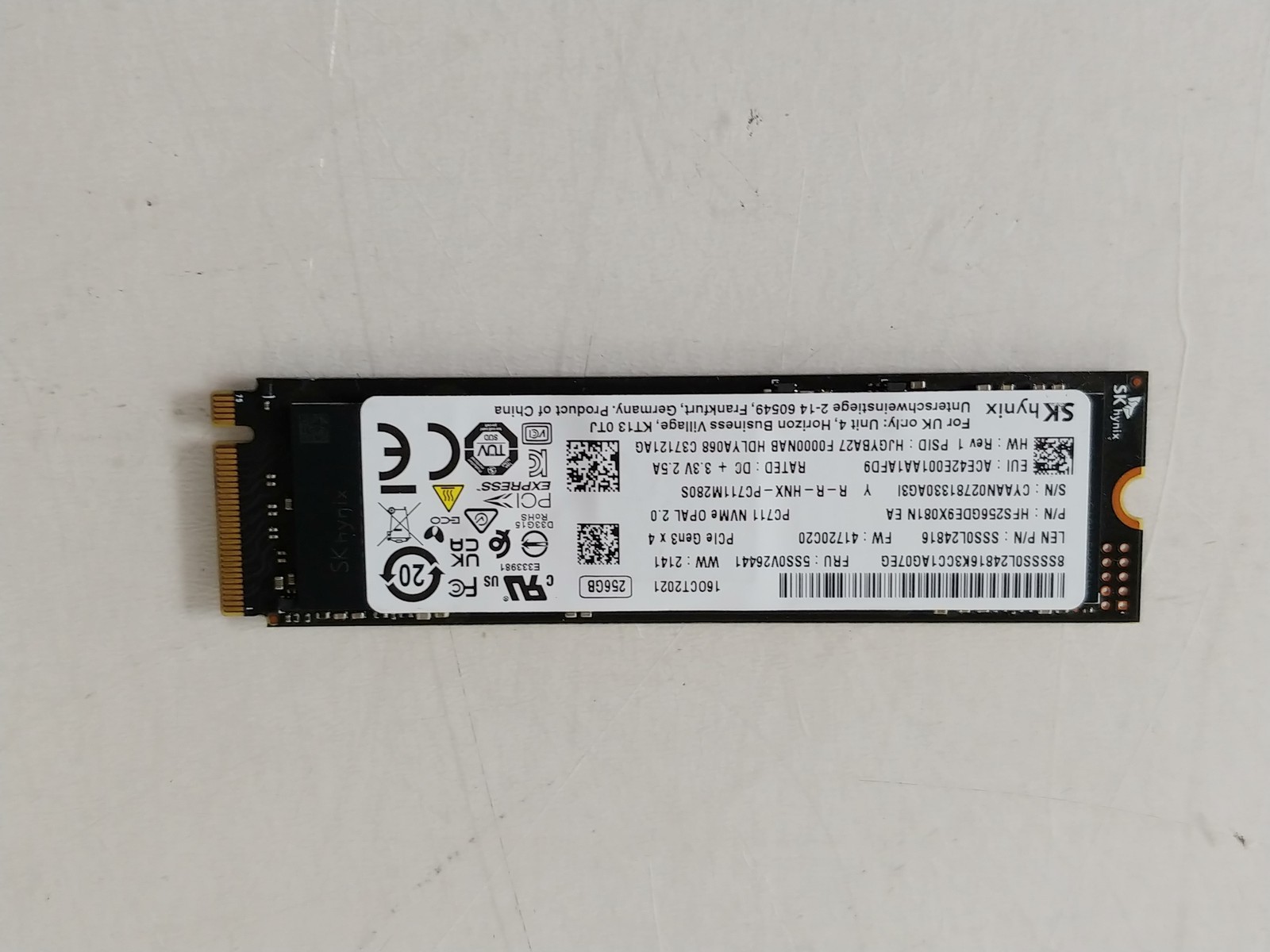 SK Hynix PC711 HFS256GDE9X081N 256 GB NVMe 80mm SSD
