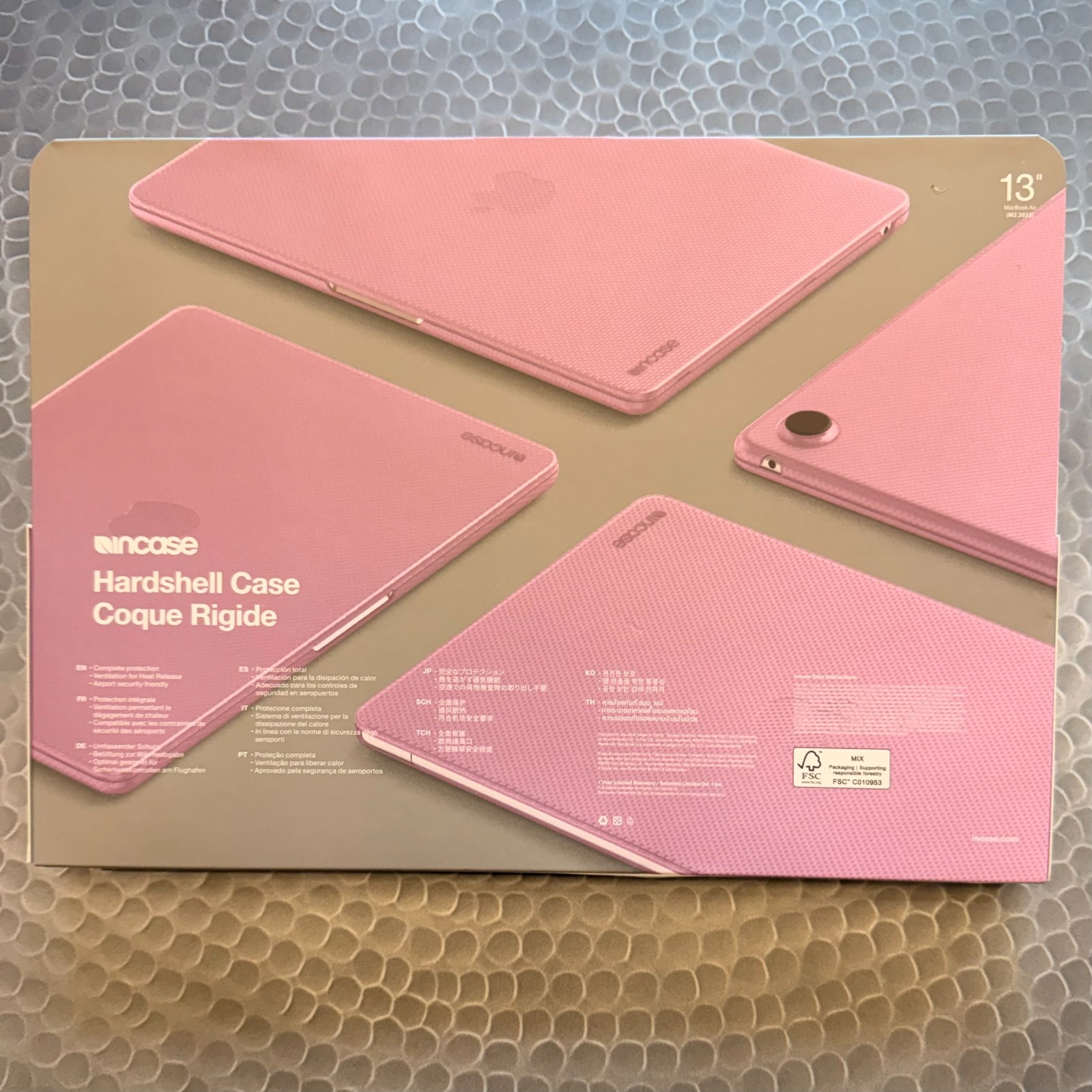 New Incase Hardshell Dot Case for MacBook Air 13″ M2 M3 M4 M5 2022-2026 Ice Pink