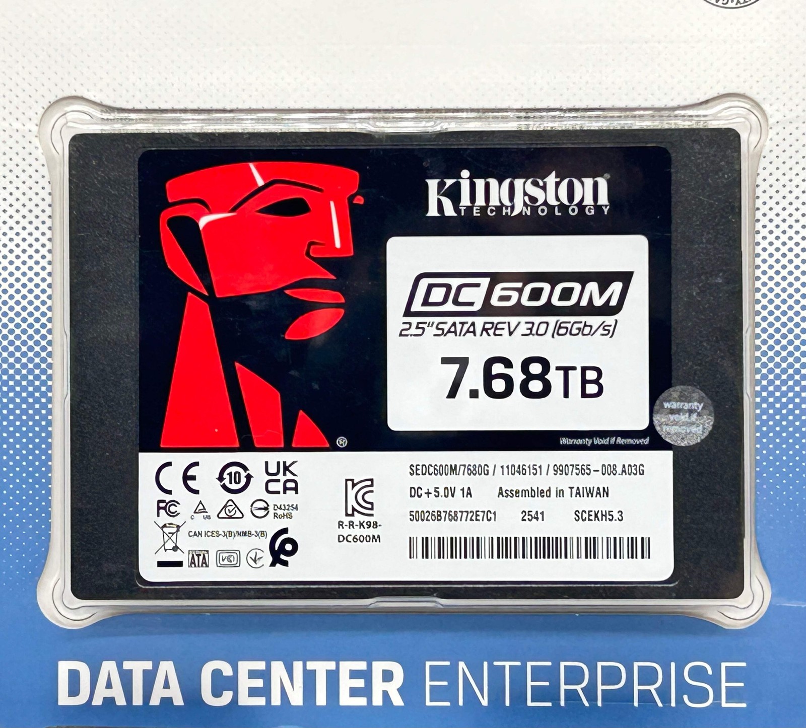 Kingston (SEDC600M/7680G) DC600M 7.68TB 2.5″ SATA 6Gb/s Rev 3.0 New Sealed
