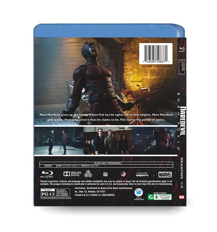 Daredevil：Born Again season 1-2 Episodes 1-17 （3BD）Box Set English