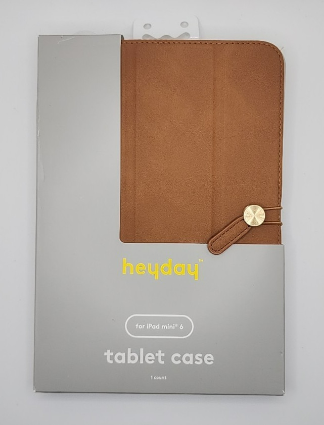 iPad MINI FOLIO CASE FAUX LEATHER FOR APPLE iPad MINI 8.3 INCH 6TH GEN BROWN B41