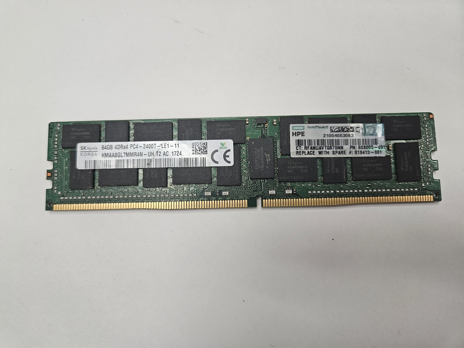 SK Hynix 64GB (1x64GB) 4DRx4 PC4-2400T DDR4 Load Reduced ECC Server RAM