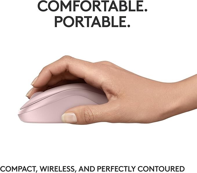 Logitech M240 Silent Bluetooth Mouse – White – Wireless, Compact, Portable