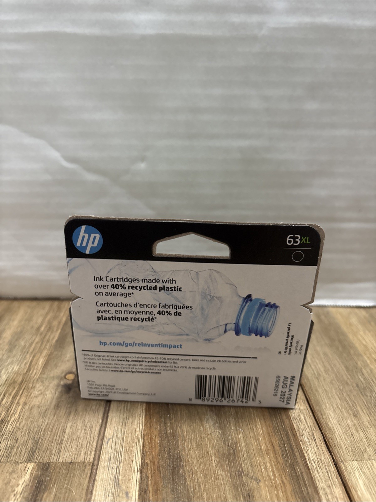 New HP 63 XL Black Ink Cartridge High Yield Genuine OEM Original Sealed AUG 2027