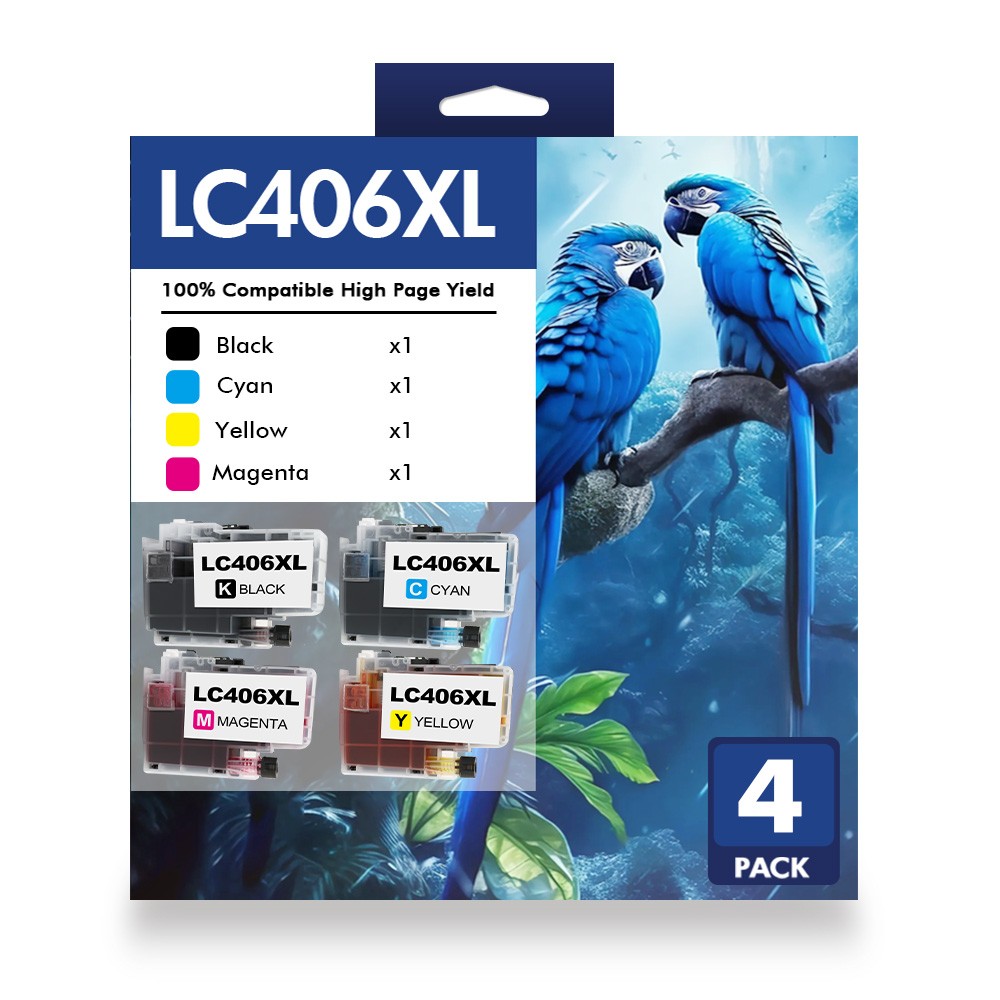 LC406XL Ink Cartridges for Brother MFC-J4335DW MFC-J4535DW MFC-J4345DW 406 ink
