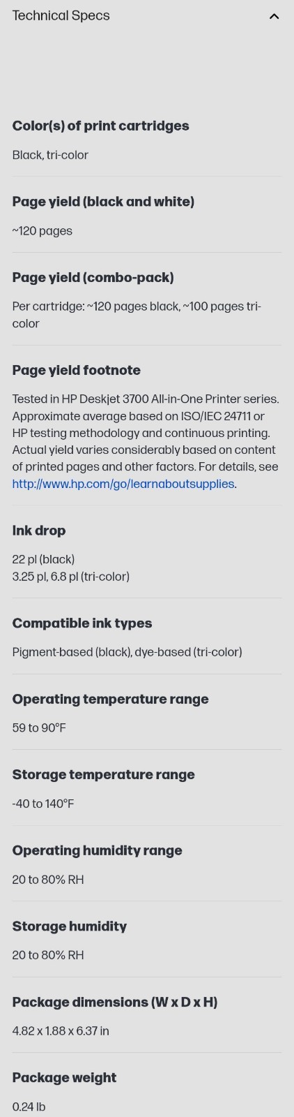GENUINE OEM HP 65 (T0A36AN) BlLACK & Tri-COLOR Original Ink Cartridges BRAND NEW