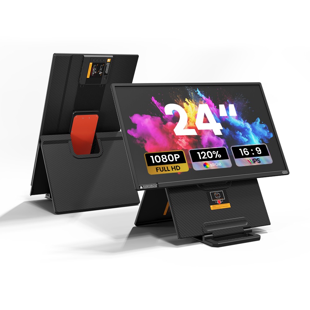Hyangin 24″ 1080P Laptop Screen Extender Ultra Slim Portable Monitor 100Hz VESA