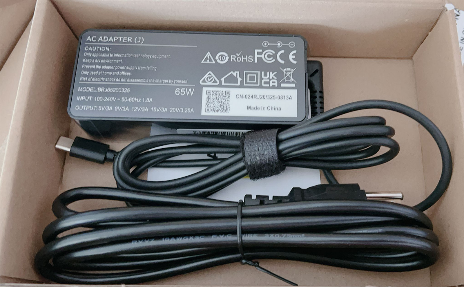 Power Adapter for 65W 20V 3.25A USB Type-C Lenovo 4X20M26268 4X20M26274 Charger