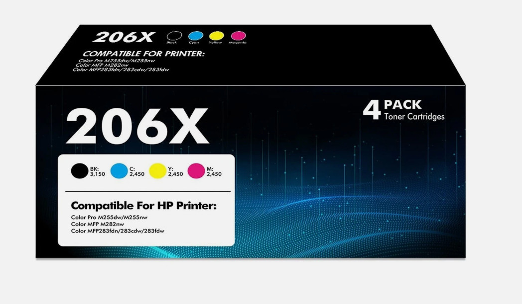 206X Toner Cartridges 4 Pack 206A High Yield Compatible For HP 206X 206A 206 NEW