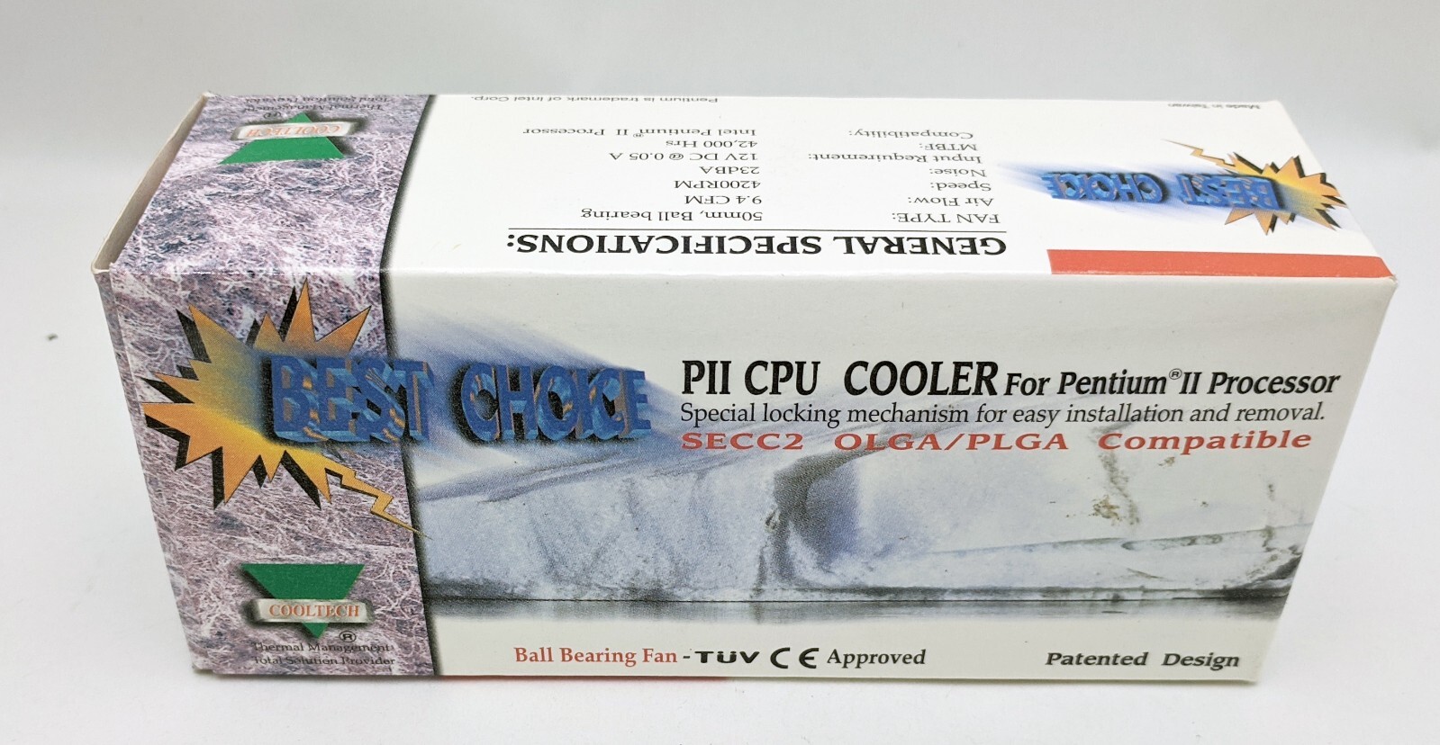 CoolTech 3pin CPU Cooler Heatsink for Intel Pentium II Processor SECC2 OLGA/PLGA