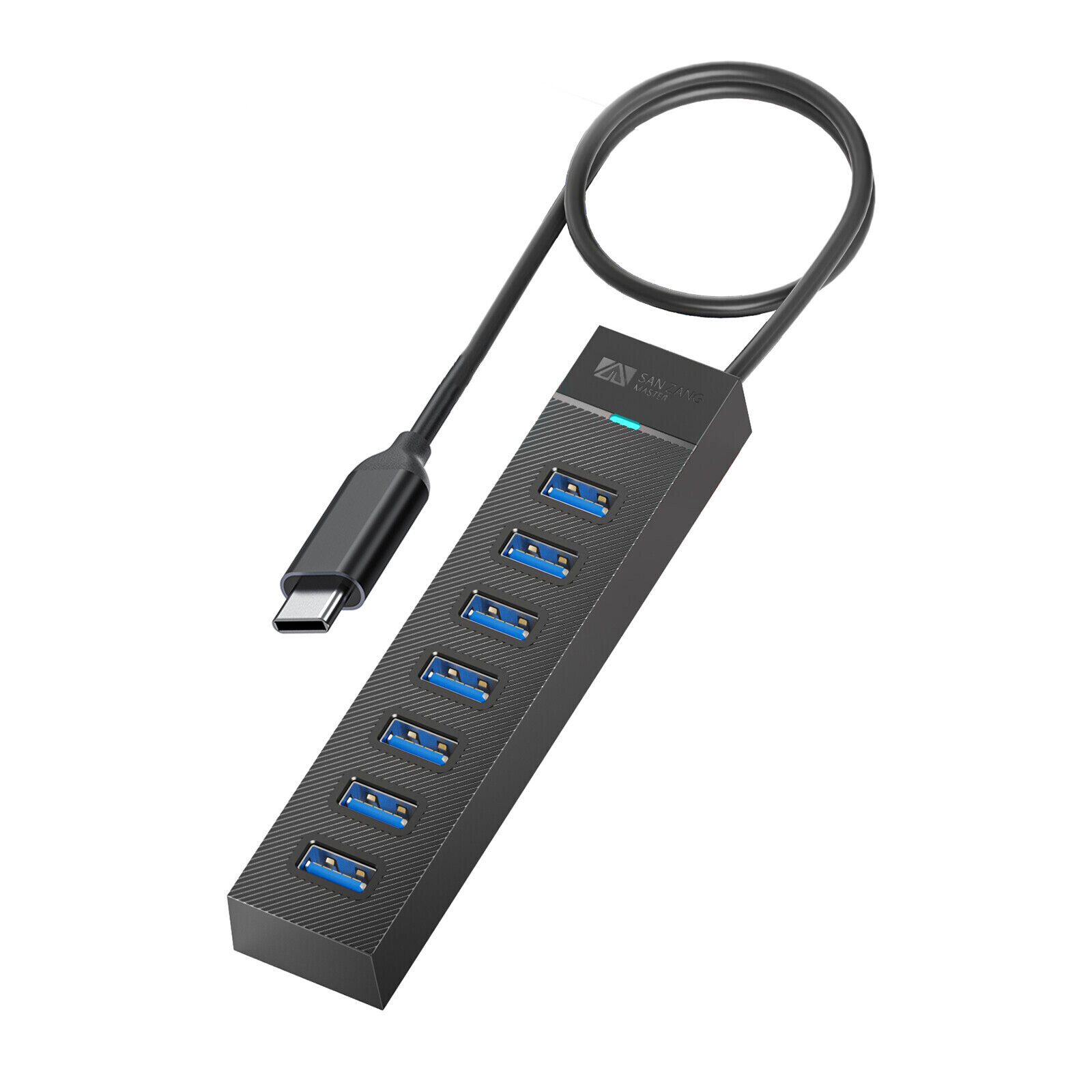 SANZANG 7 Port USB 3.0 Hub Splitter Adapter High Speed For PC Mac Desktop Dell