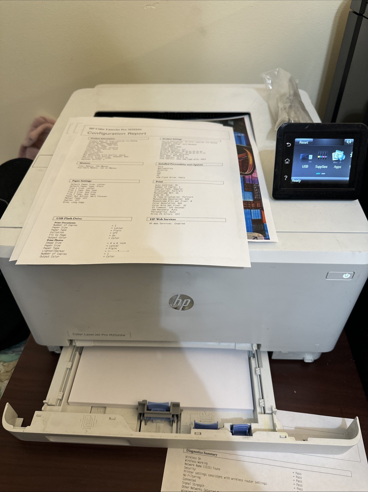 HP Color LaserJet Pro M252dw Wireless Color Laser Printer Tested Prints