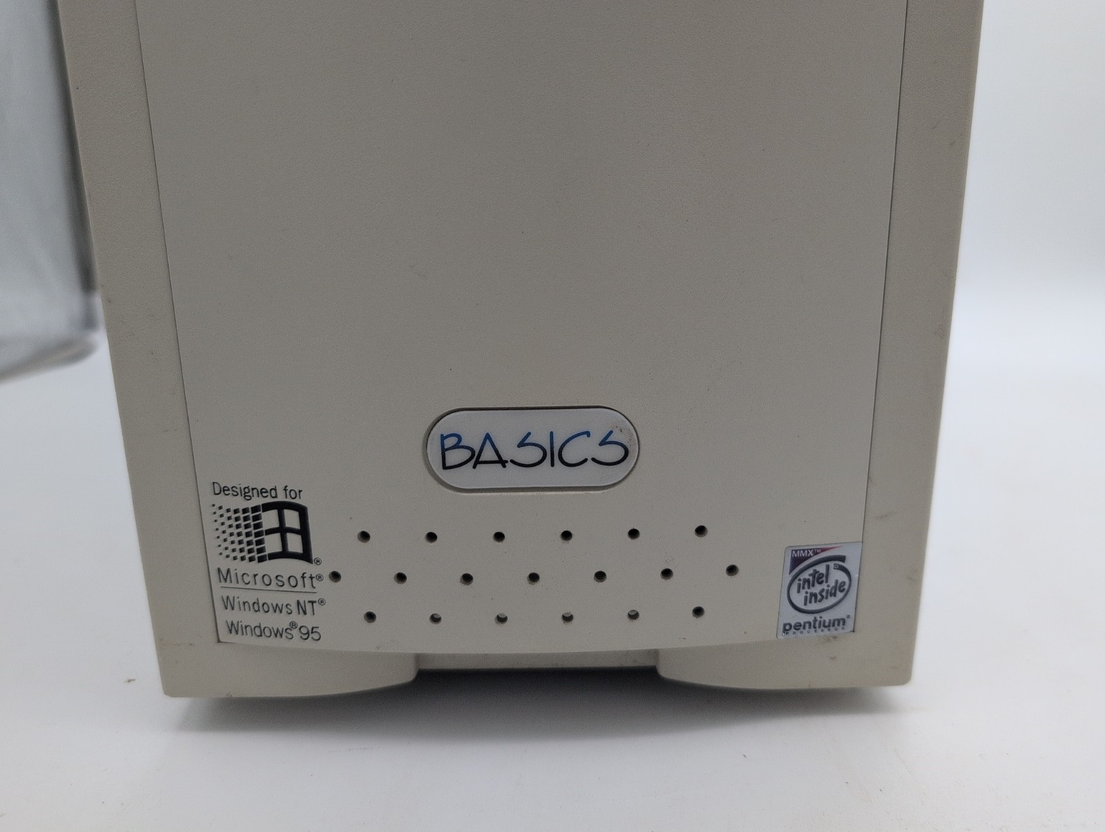 Vintage Windows 95/NT “Basics” Mostly Empty Computer Tower Read Description