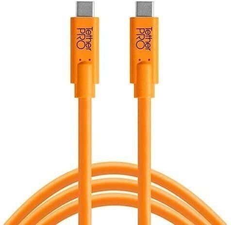 Tether Tools TetherPro USB-C to USB-C Cable | High Visibility Orange | 15′