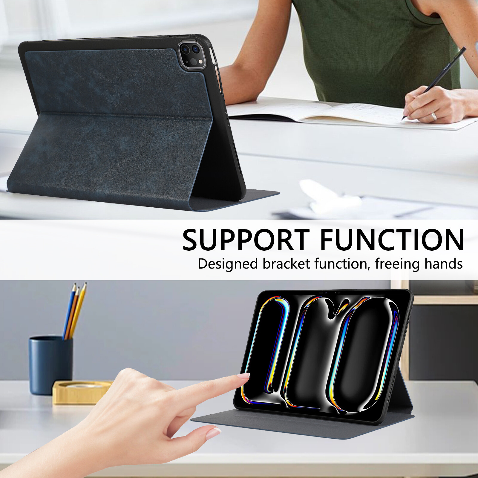 For iPad 5th/6th7th/8th/9th Generation Air 11in Pro 11in Leather Flip Case Cover