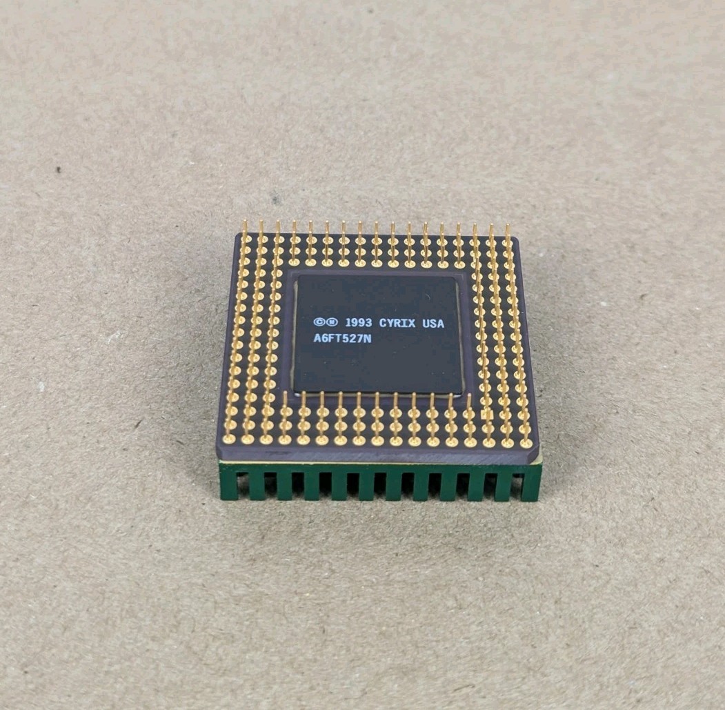 Vintage Cyrix CX486 DX2 66 MHz CPU Processor W/ Heatsink 1993