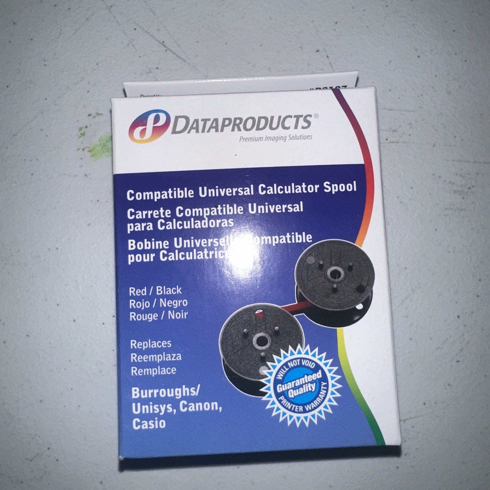 Data Products R3197 calculator ribbon spool 2 count Nylon Black ribbon