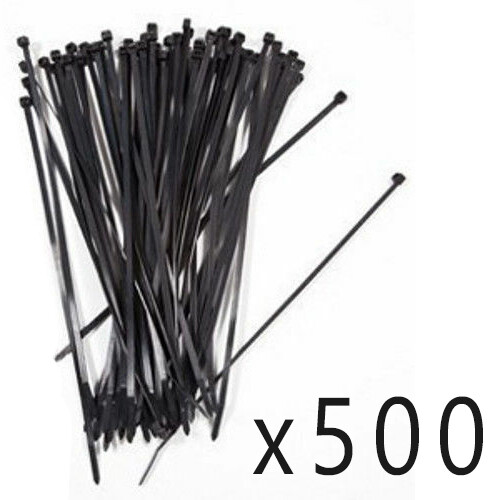 500 Pack Lot Pcs – 12″ Inch UV Resistant Nylon Cable Zip Wire Tie 40 lbs – Black
