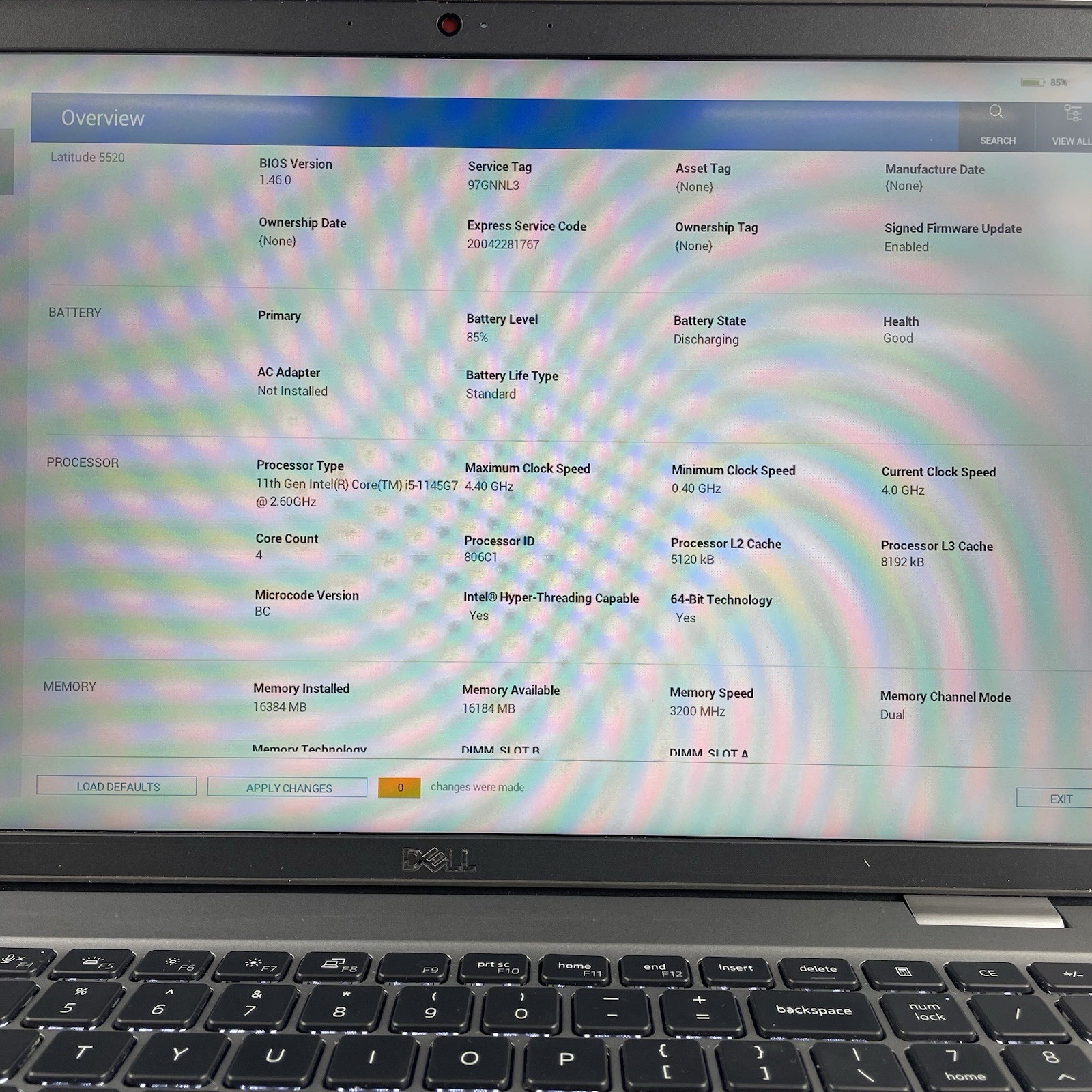 Dell Latitude 5520 15.6″ i5-1145G7 2.60 GHz 16 GB RAM No SSD/OS/AC