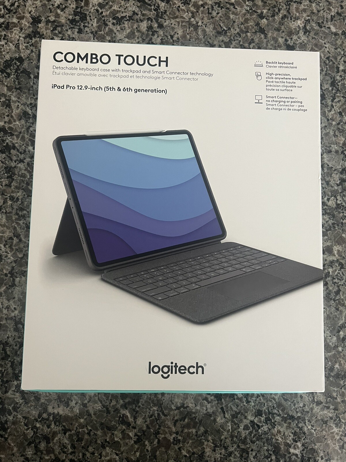 Logitech Combo Touch Keyboard Case for 12.9″ Apple iPad Pro 5th Gen. – Oxford…