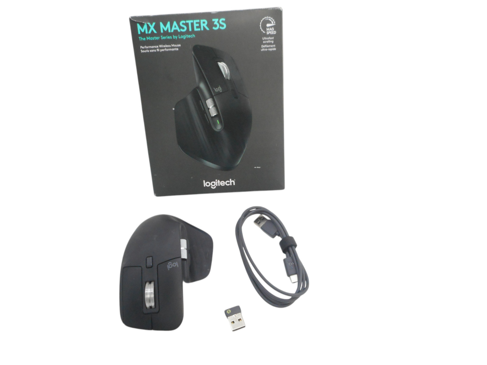 Logitech MX Master 3S Wireless Mouse – Black Graphite – Wireless Bluetooth,.