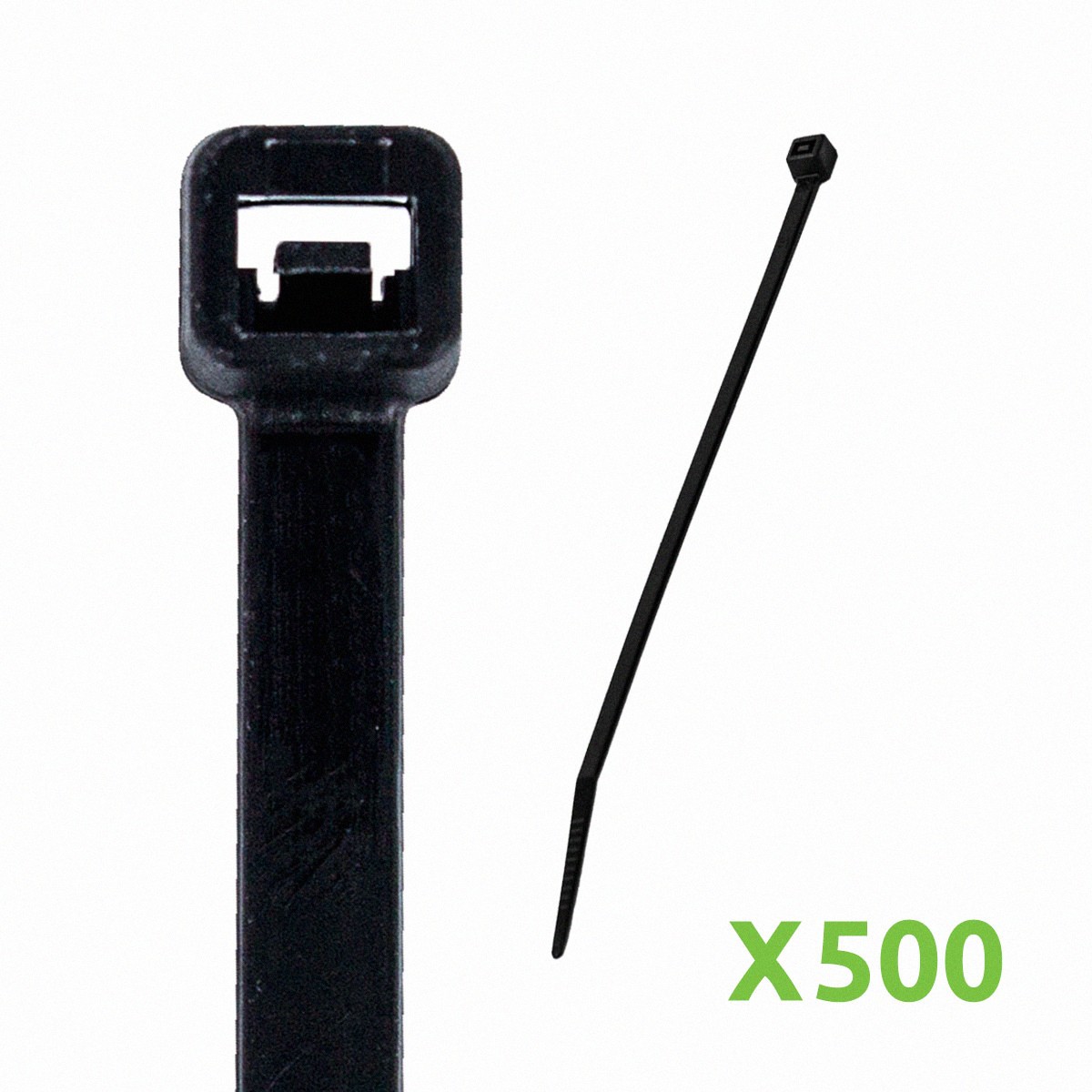 10 Inch Nylon UV Resistant Cable Wire Zip Tie 40 lbs Black 500 Pack Lot Pcs Qty