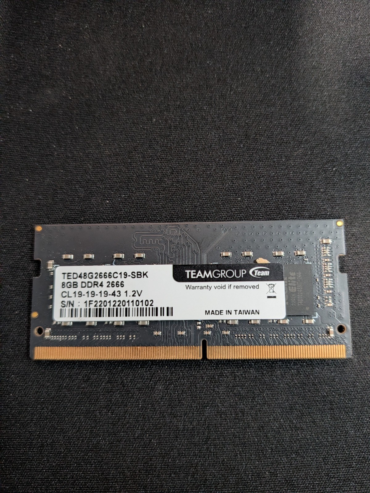 TEAMGROUP Elite 8GB DDR4 2666MHz SODIMM Laptop Memory RAM