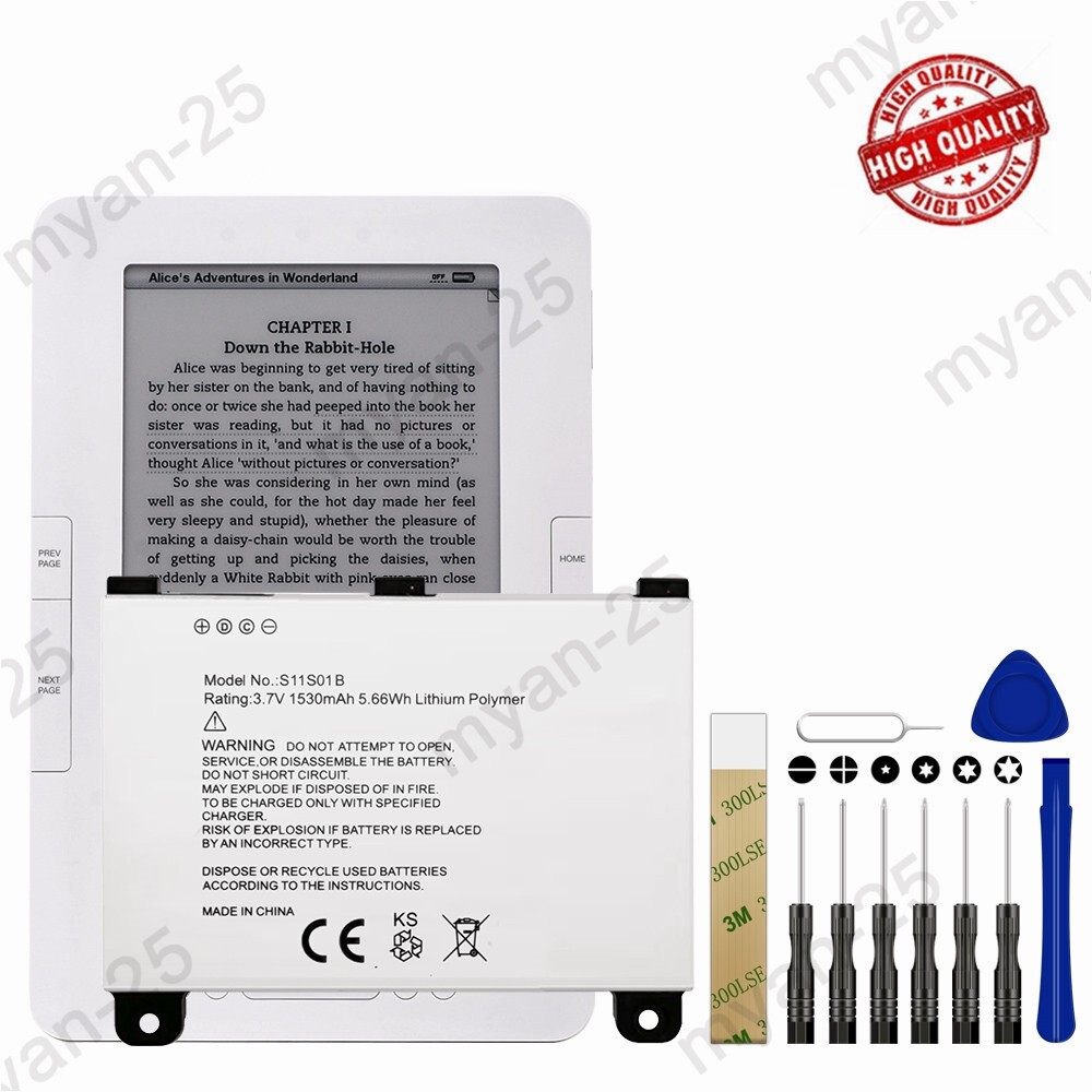 New Battery For Amazon Kindle 2 DX D00511 D00611 D00701 D00801 170-1012-00
