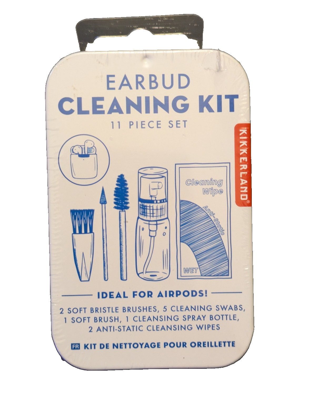 Kikkerland Earbud Cleaning Kit 11 Piece Set for Apple Airpods Headset Earphones