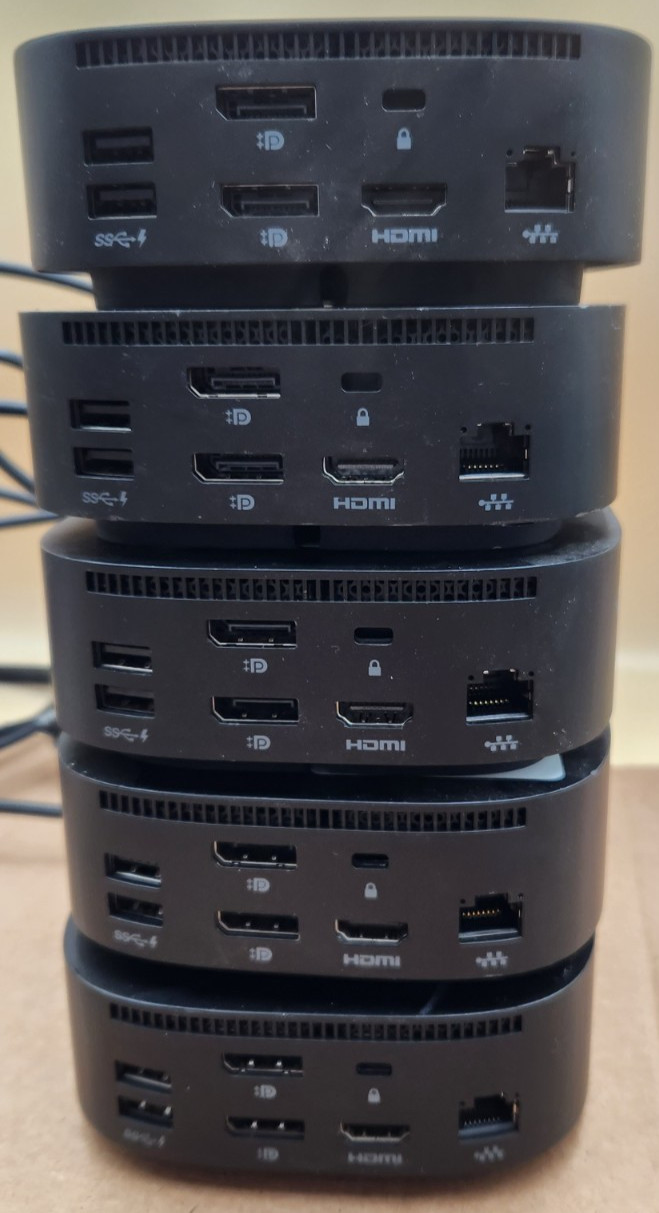 LOT OF 5 HP USB-C Universal Docking Station 5TW10UT HSN-IX02 G5 Black L75126-001