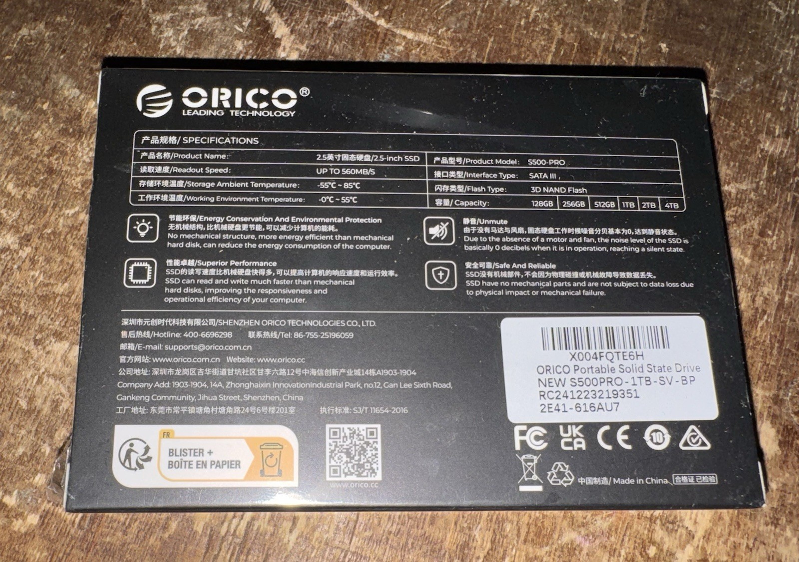 ORICO 1TB 2.5 Inch Internal SATA SSD 560mb/S SATA III